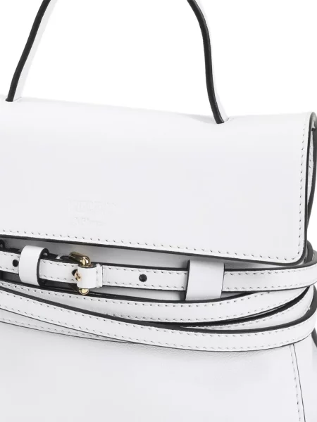 Geanta de piele Moschino din piele alb