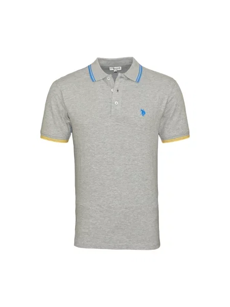 U.S. POLO ASSN. Tricou albastru / galben / amestecat gri