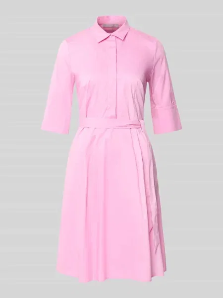 Sukienka koszulowa do kolan z wiązanym paskiem Christian Berg Woman Selection