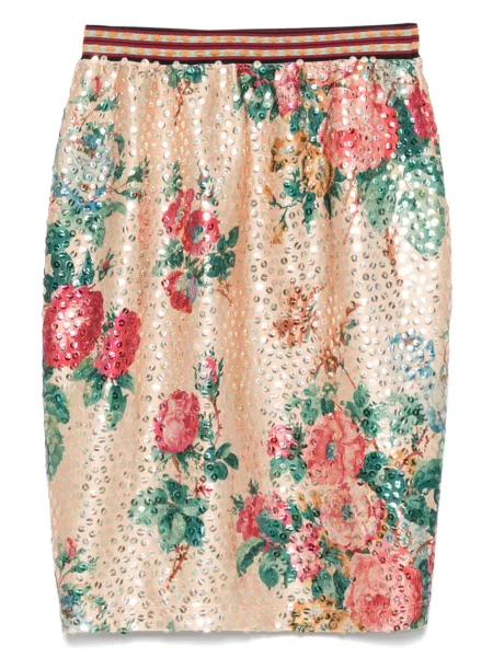 Květinová mini mini sukně Jean Paul Gaultier Pre-owned s potiskem oranžová