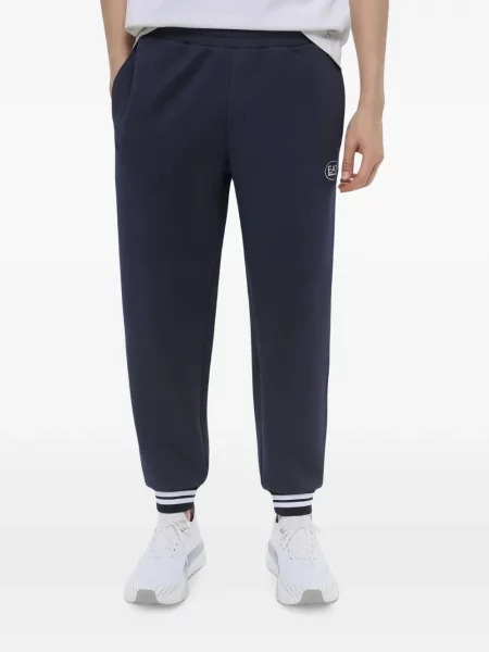 Ριγέ τρέξιμο παντελόνι Ea7 Emporio Armani με σχέδιο μπλε