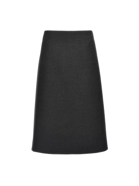 Spódnica Jil Sander wełniana szara