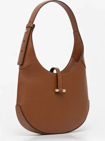 Шкіряна сумочка BOSS коричневий