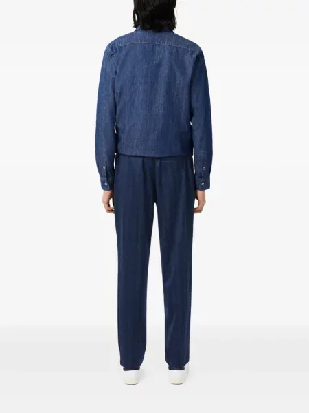 Pantaloni sport Lacoste din jacard albastru