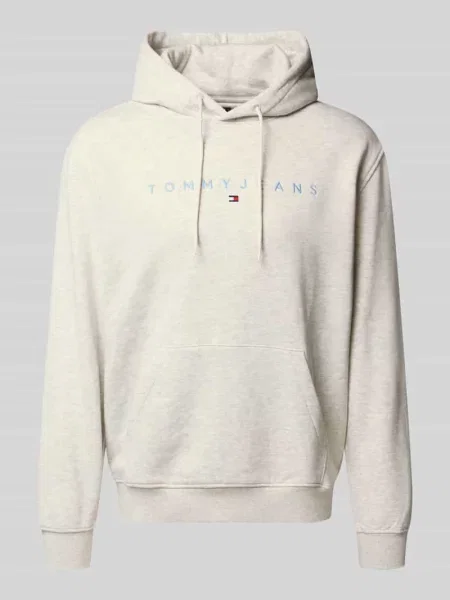 Haftowana bluza Tommy Jeans szara