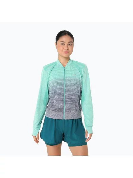 Kurtka do biegania ASICS Nagino Run Seamless aurora green/blue expanse niebieska