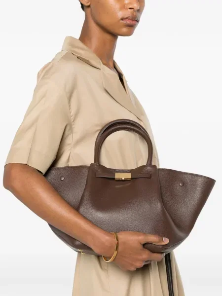 Geantă shopper Demellier maro