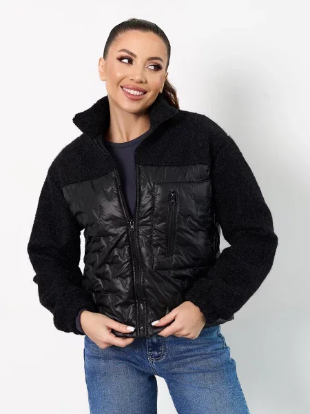 Демісезонна куртка ISSA Plus комбінований верх чорний