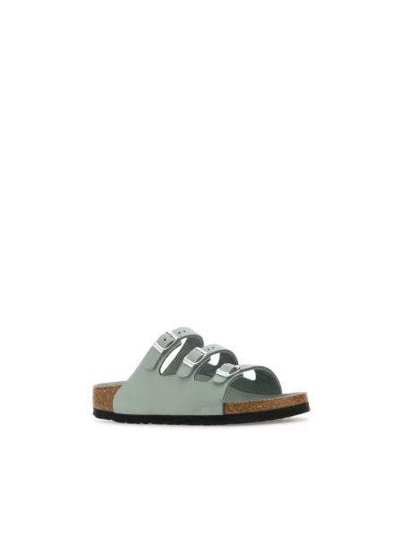 Klapki Birkenstock skórzane szare