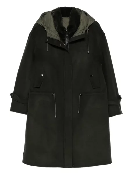 Palton Liska din cașmir verde