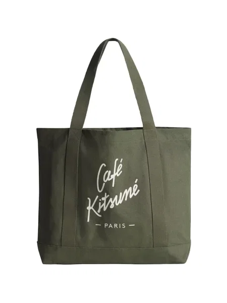 Torba Café Kitsuné s printom zelena