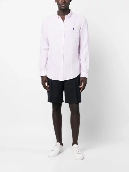Lniane sneakersy Polo Ralph Lauren białe