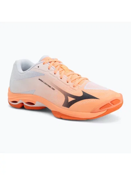 Mizuno Buty halowe Wave Lightning Pro Koralowy białe