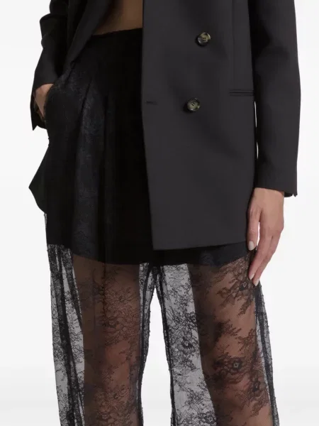 Pantaloni Alberta Ferretti din dantelă negru