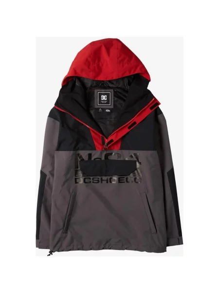 Kurtka z kapturem DC Shoes Anorak szary czerwony S czarny