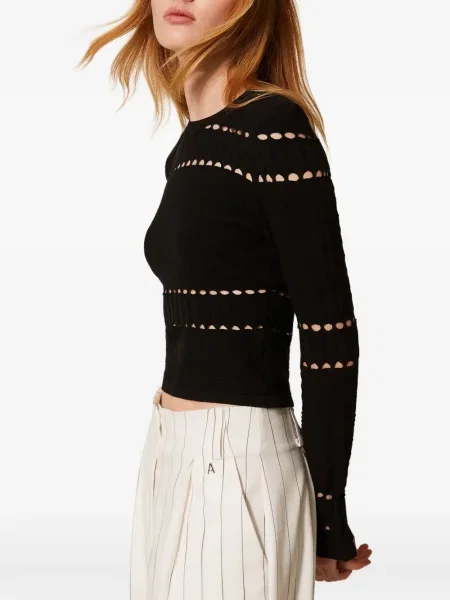 Pulover Twinset ajurat negru