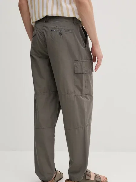 Штани Barbour Relaxed Fit Cargo фасон cargo зелений