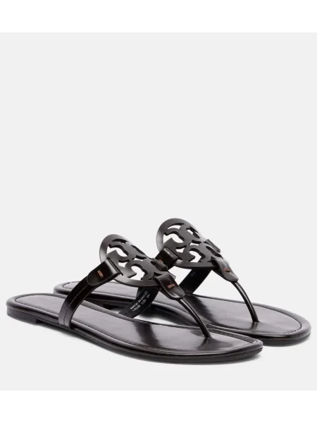 Chiloți tanga Tory Burch din piele negru