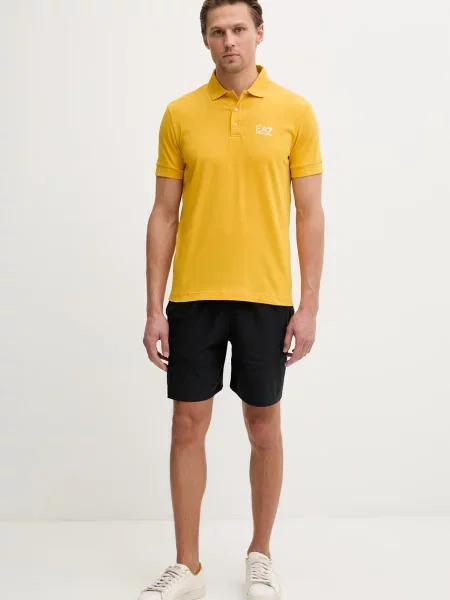 Tricou polo Ea7 Emporio Armani galben