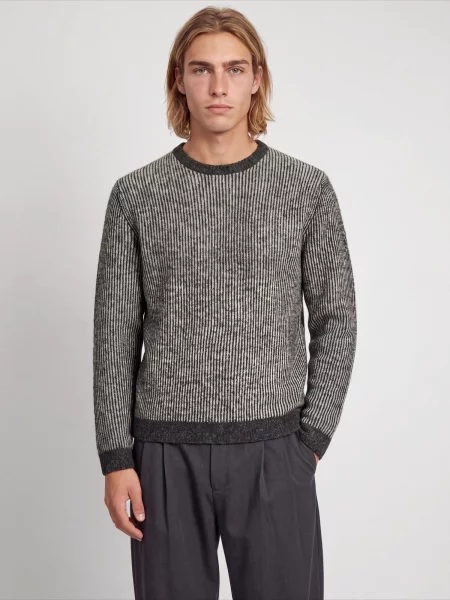JACK & JONES Svetr JPRBLASIMON béžová / melír černý