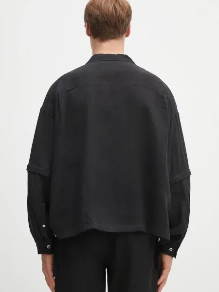 Πουκάμισο από λινό Undercover Shirt blouse ανδρικό μαύρο
