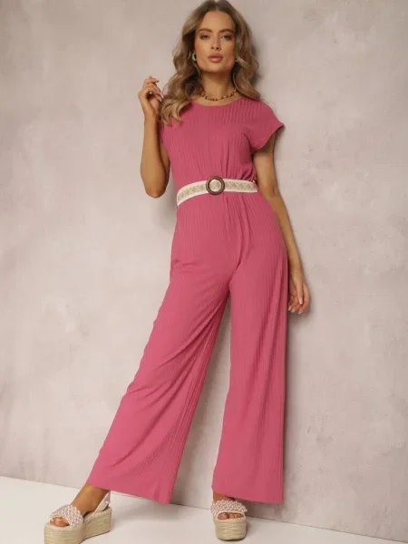 Salopeta Fucsia cu Artyse roz