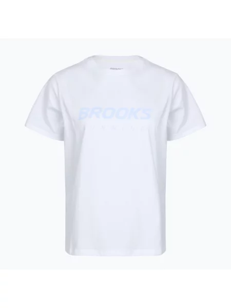 Tricou de alergare pentru femei Brooks Graphic white/halogen blue alb
