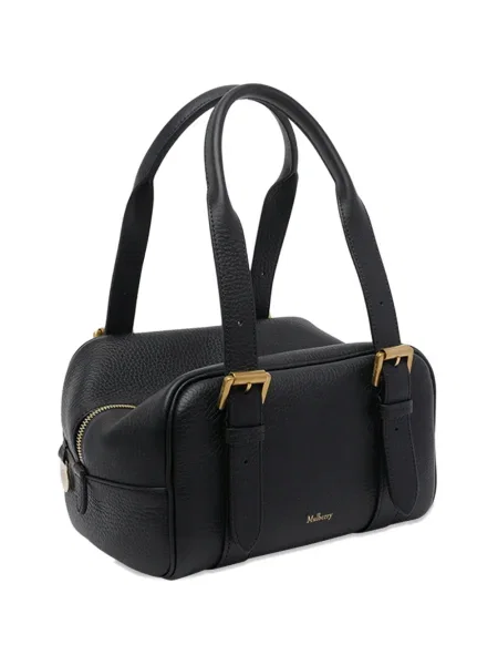 Кожена малък кожена чанта Mulberry черно