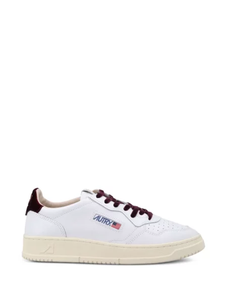 Sneakerși Autry de catifea alb