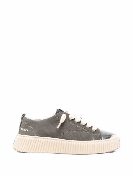 Sneakerși Rhun din piele de căprioară gri