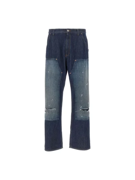 Szerokie jeansy Mm6 Maison Margiela niebieskie