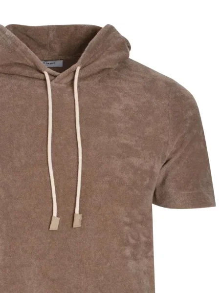 Kratak majica s kapuljačom Gran Sasso smeđa