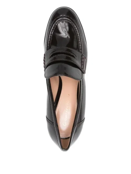 Pantofi loafer Gianvito Rossi din piele cu platformă maro