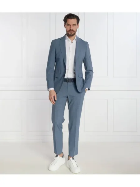 BOSS BLACK Costum cu adaos de lână negru