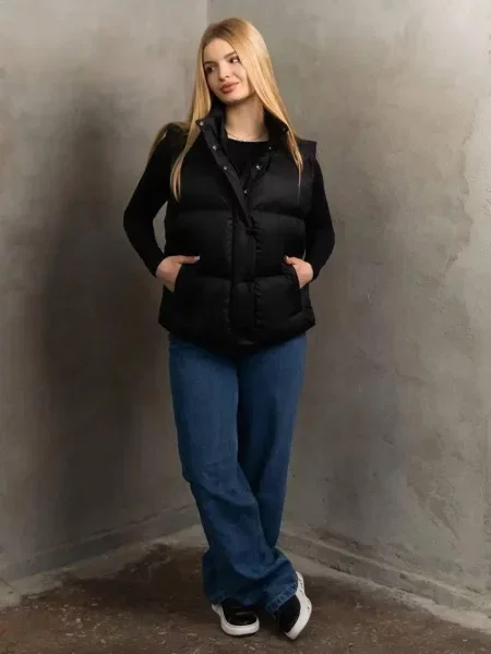 Утеплений жилет Tian чорний