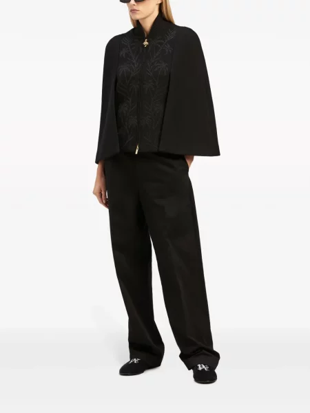 Siuvinėtas striukė Palm Angels juoda