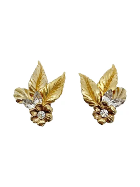 Cercei Jennifer Gibson Jewellery de cristal auriu