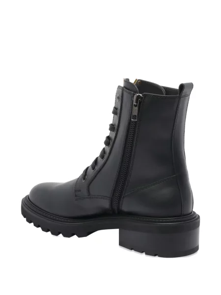 Botine Via Roma 15 cu șireturi din dantelă negru