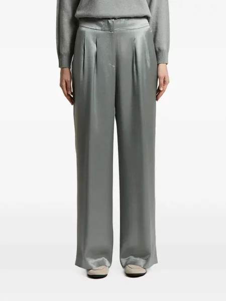 Pantaloni Peserico din satin verde