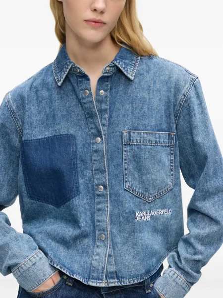 Cămașă Karl Lagerfeld Jeans albastru