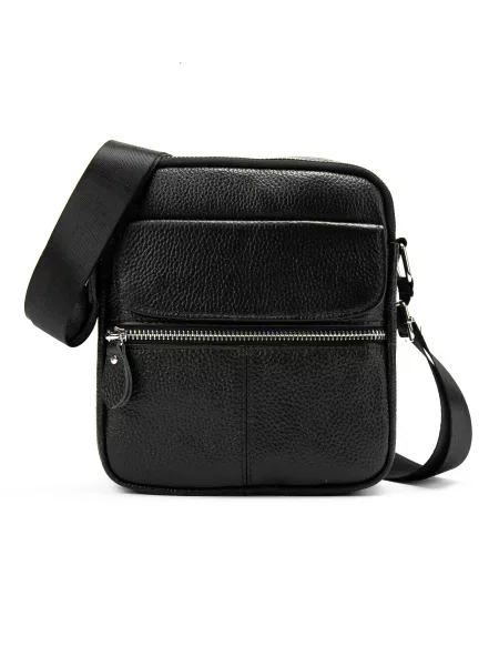 Кожаная сумка через плечо Royalbag черная