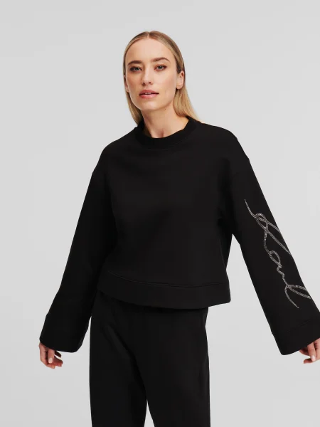 Karl Lagerfeld Hanorac | Oversize fit negru