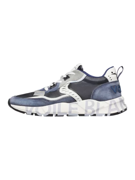 Sneakersy Voile Blanche skórzane niebieskie
