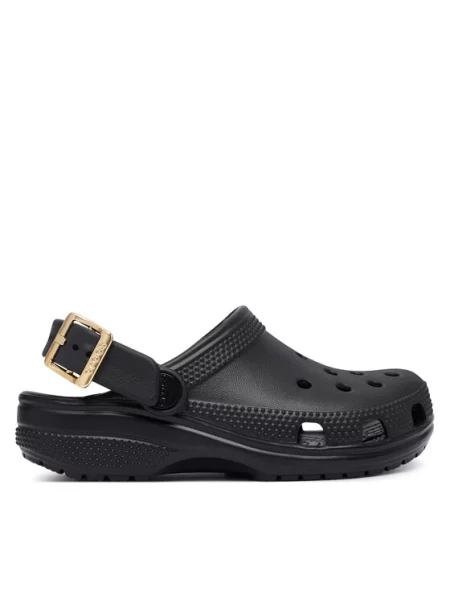 Crocs Чехли Classic Metallic Buckle Clog K черен