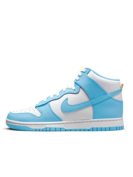 Sneakersy Nike Dunk skórzane retro niebieskie