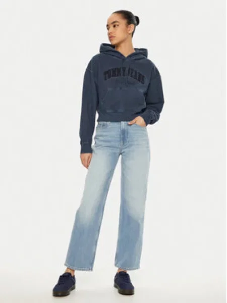Tommy Jeans Mikina Tmavomodrá Boxy Fit