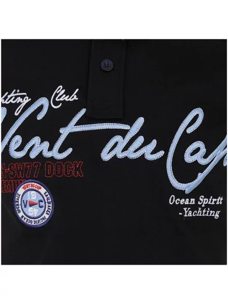 Polo majica Vent Du Cap crna