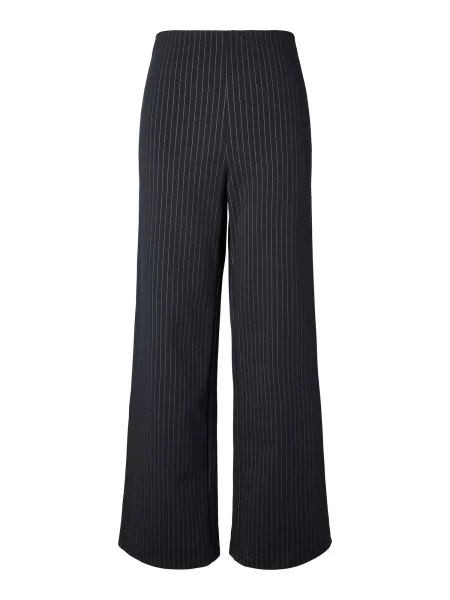 PIECES Pantaloni PCBia bleumarin / murdar alb