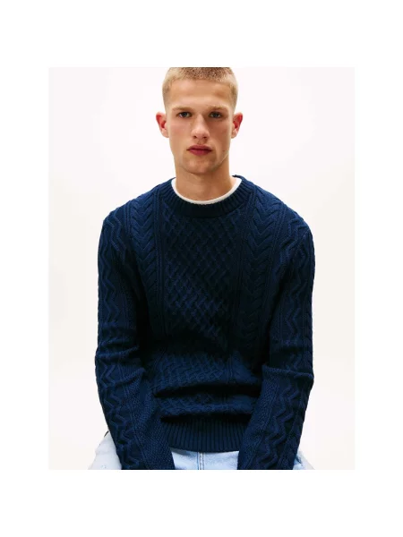 Tommy Jeans Pulover Bleumarin albastru
