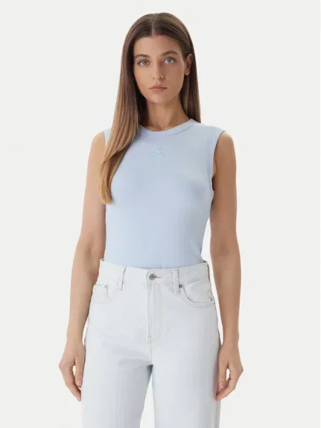 Top Calvin Klein Jeans niebieski